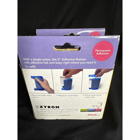 Lot Of 2 Xyron Replacement 2” Adhesive Runner Cartridge Scrapbook Photos - Picture 3 of 3